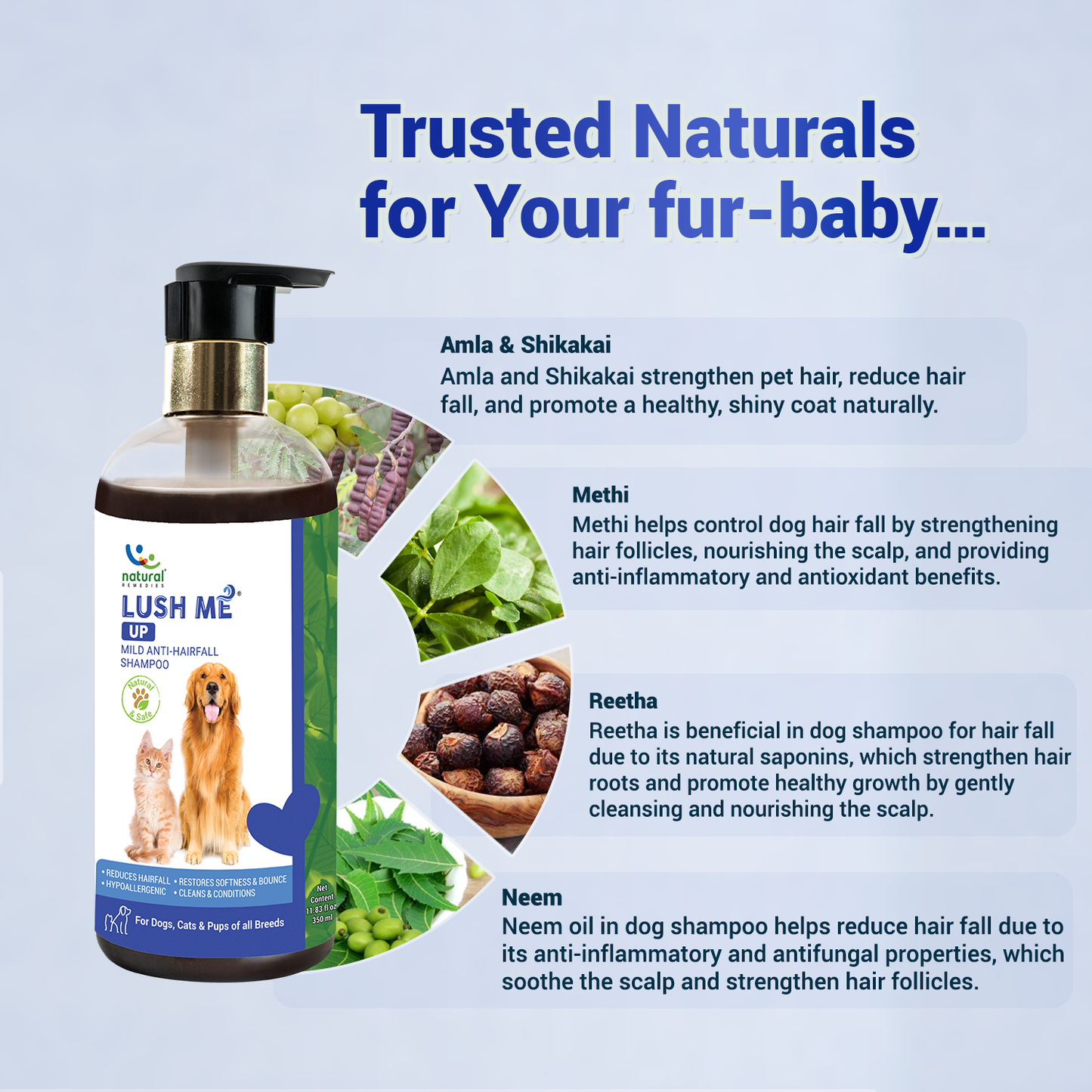 LUSH ME UP - Anti Hairfall Shampoo For Dog & Cat