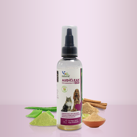 Audiclean Ear Drops: Natural Pet Ear Cleaner for Dogs & Cats - AUDICLEAN Natural Ear Drops for Wax Removal, Itch Relief & Infection Prevention