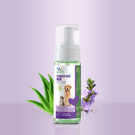 Natural Waterless Foam Cleanser for Dogs & Cats - Fresh Me Up | Lick-Safe, Hypoallergenic & pH Balanced Dry Shampoo