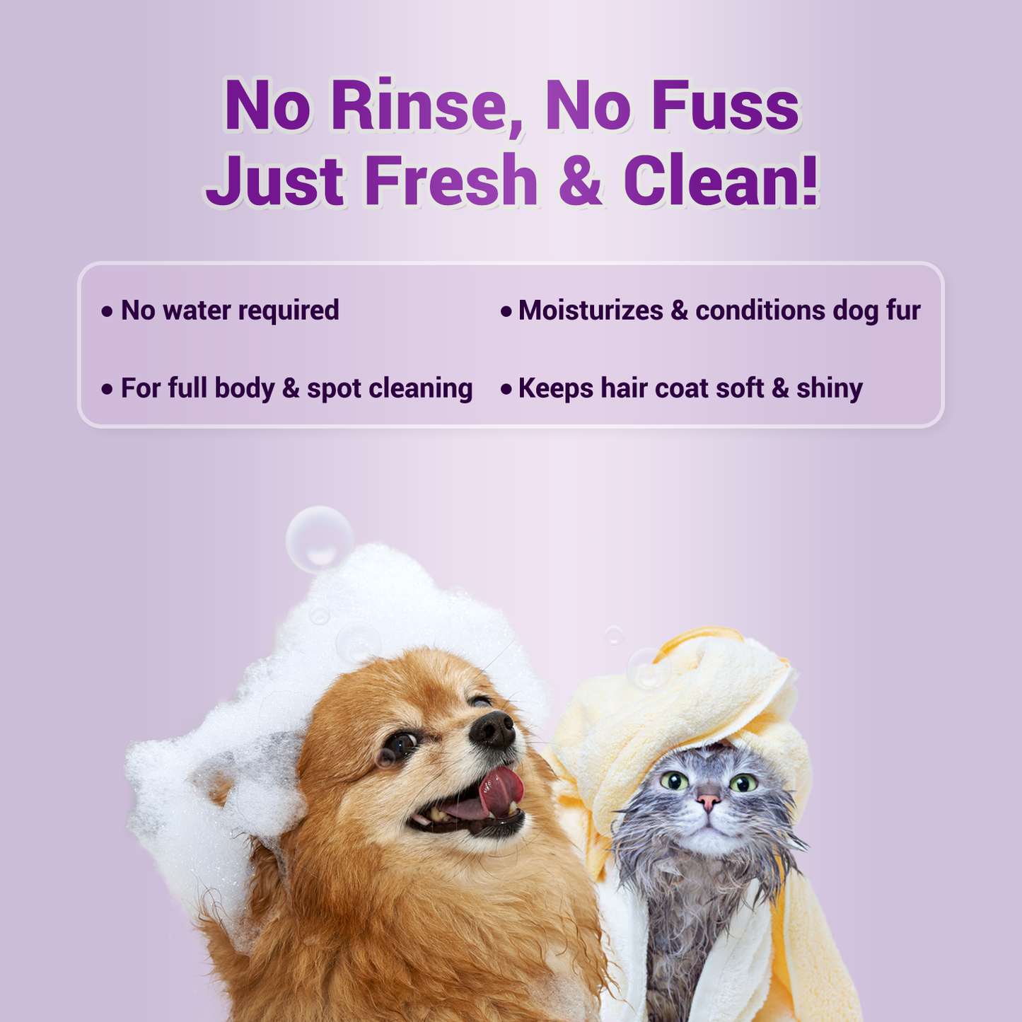 FRESH ME UP - Waterless Foam Cleanser for dogs and cats (140 ML)