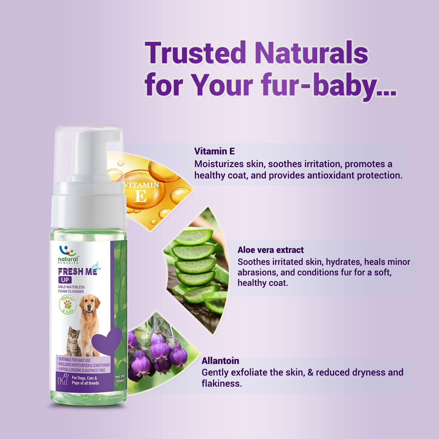 FRESH ME UP - Waterless Foam Cleanser for dogs and cats (140 ML)