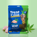 Treat O'Clock Hemp & Tulsi Calming Dog Treats | Natural Stress Relief & Night-Time Snacks with Real Chicken Meat