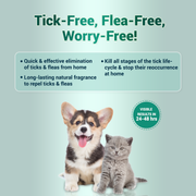 Nomoticks Natural Tick & Flea Body & Home Spray | Herbal Repellent for Dogs, Cats & Household Surfaces