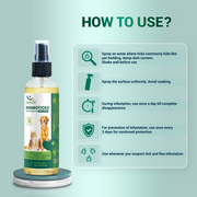 Nomoticks Natural Tick & Flea Body & Home Spray | Herbal Repellent for Dogs, Cats & Household Surfaces