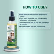 Nomoticks Extra Natural Tick and Flea Spray for Dogs & Cats | Fast-Acting Herbal Treatment for Infestations