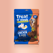 Treat O'Clock Chicken & Egg Dog Treats | Natural High-Protein Snacks for Growth & Energetic Play