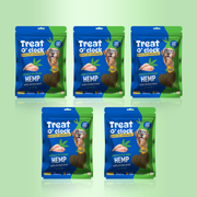 Treat O'Clock Hemp & Tulsi Calming Dog Treats | Natural Stress Relief & Night-Time Snacks with Real Chicken Meat