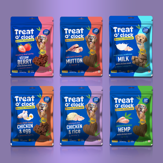 Treat O'clock All Variant Flavours Treat Combo- 75gm each (Pack of 6)